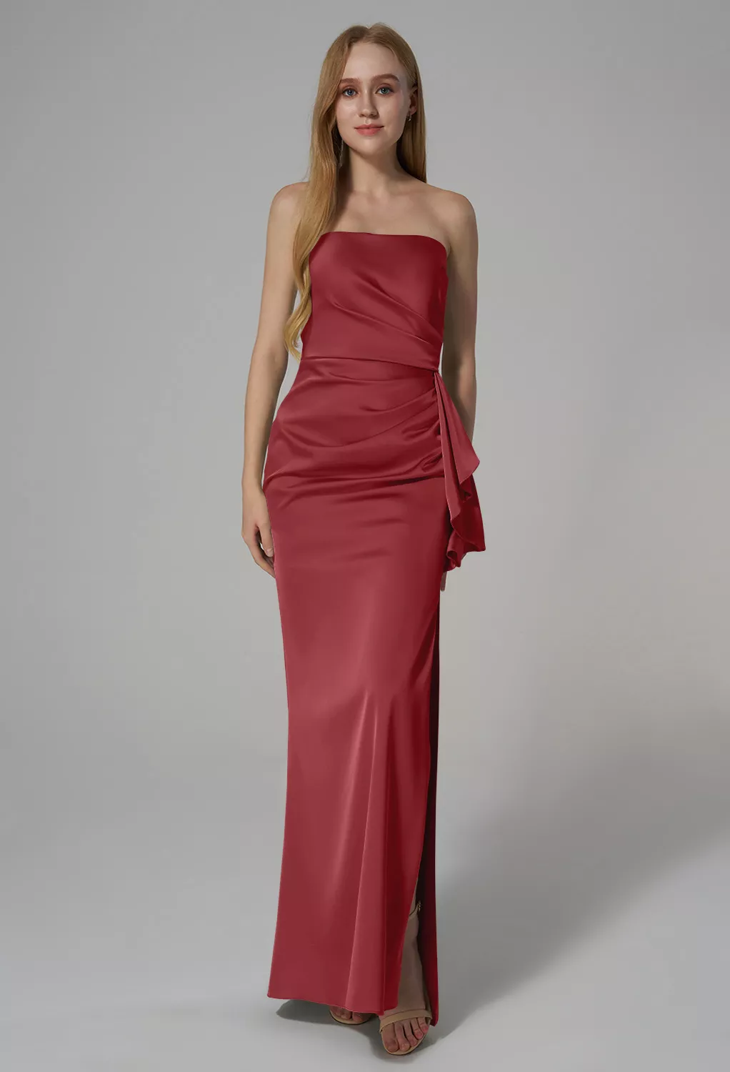 AW Felix Burgundy  Long Bridesmaid Dresses